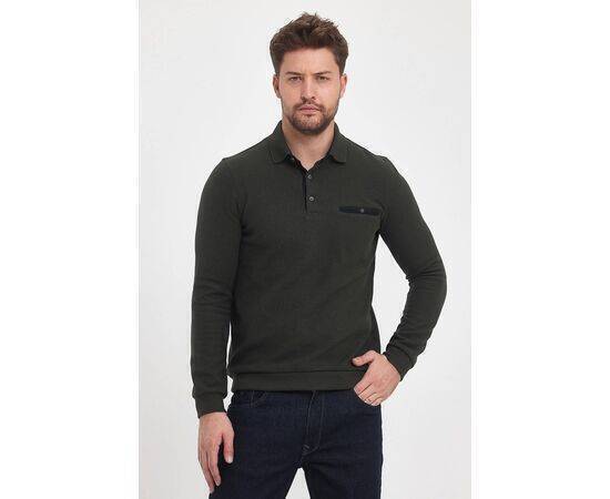 Polo Collar Sweatshirt