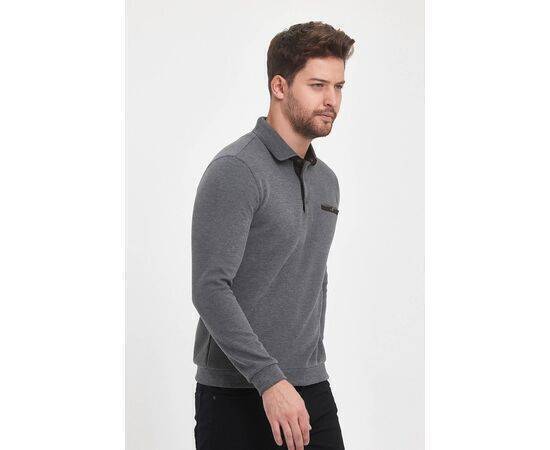 Polo Collar Sweatshirt