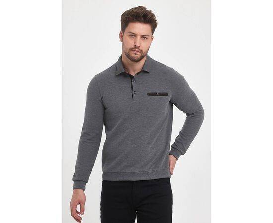 Polo Collar Sweatshirt