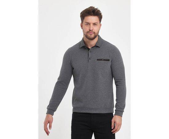 Polo Collar Sweatshirt