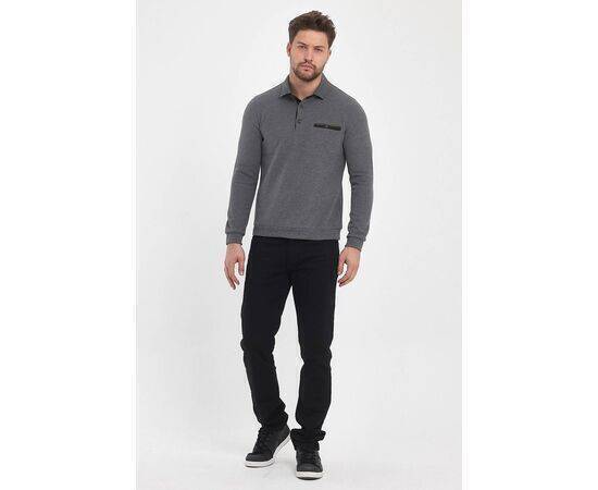 Polo Collar Sweatshirt