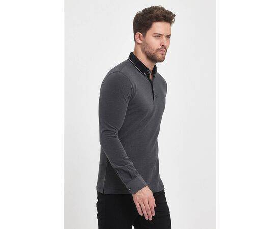 Polo Neck Sweatshirt with Buttons