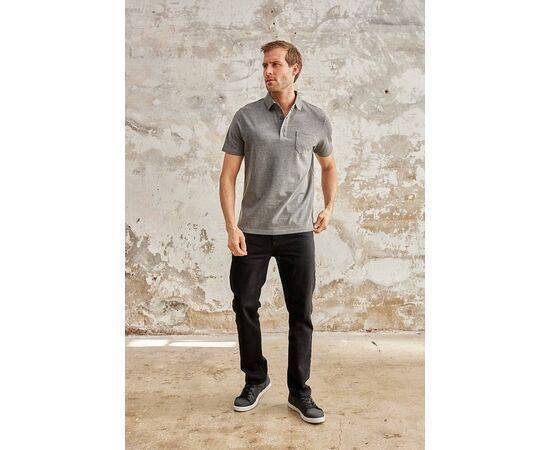 Polo Neck Short Sleeve T-Shirt with Pocket