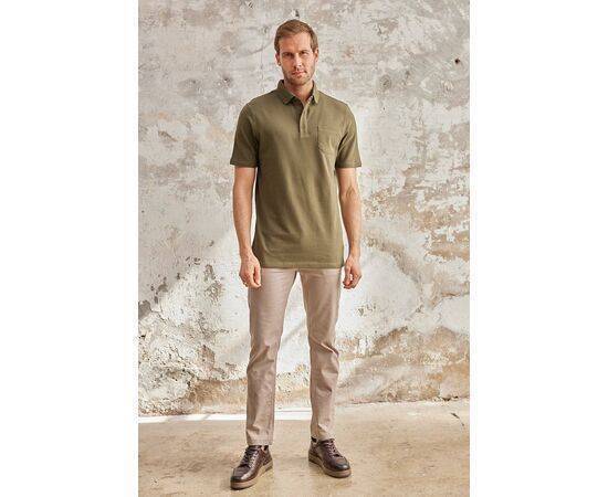 Polo Neck Short Sleeve T-Shirt with Pocket