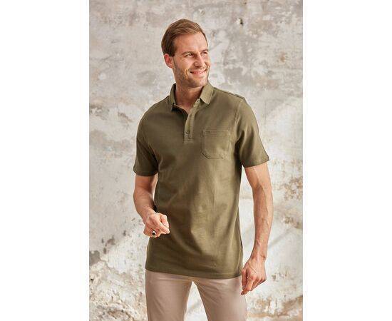 Polo Neck Short Sleeve T-Shirt with Pocket