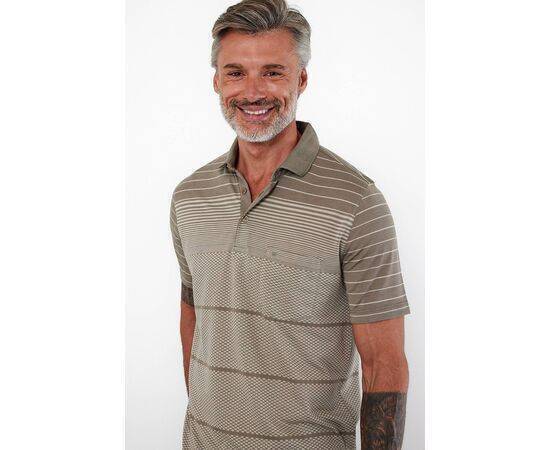 Polo Collar Short Sleeve T-Shirt with Pockets