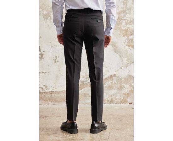 Single Pleated Fabric Trousers with Side Pockets