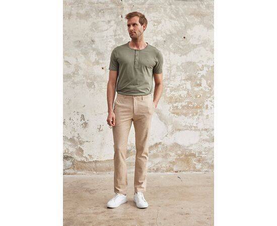 Linen Chino Trousers with Side Pockets