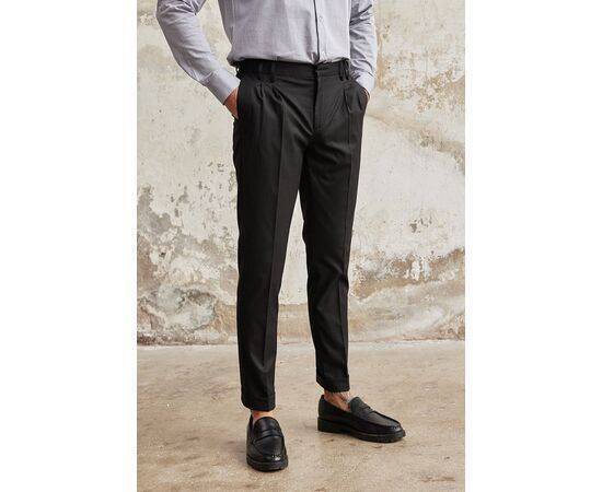 Double Pleated Side Trousers with Pockets