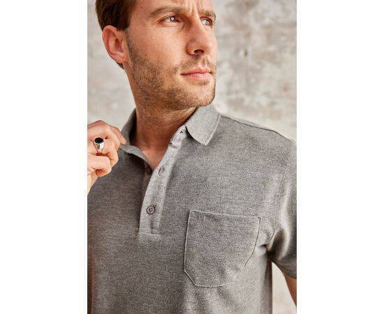 Polo Neck Short Sleeve T-Shirt with Pocket