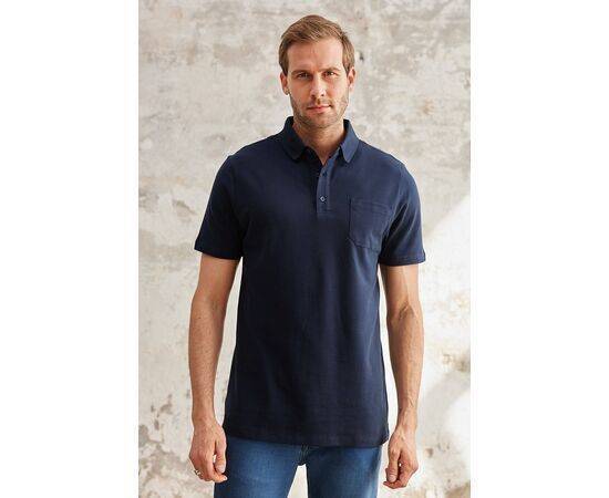 Polo Neck Short Sleeve T-Shirt with Pocket