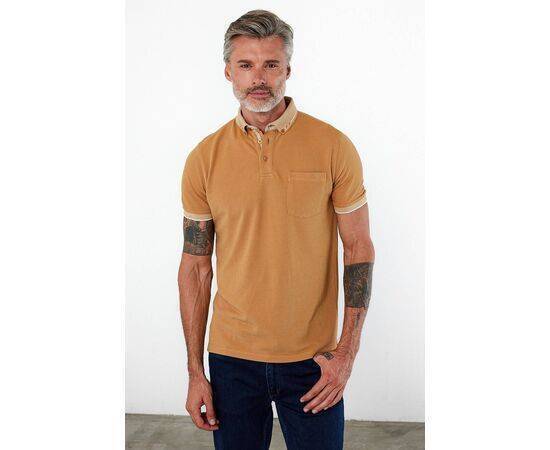 Polo Collar Short Sleeve T-Shirt with Pockets