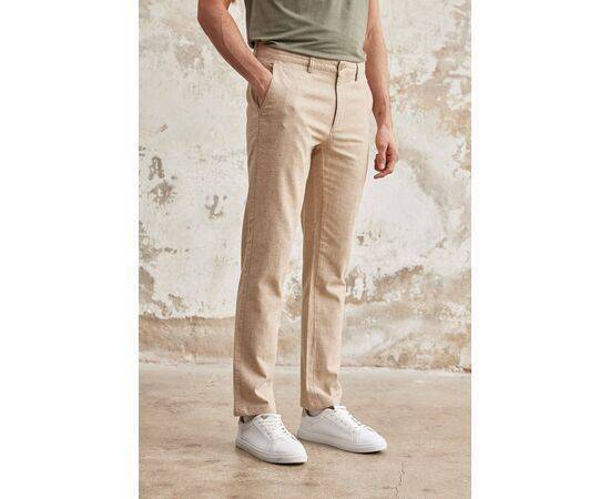 Linen Chino Trousers with Side Pockets