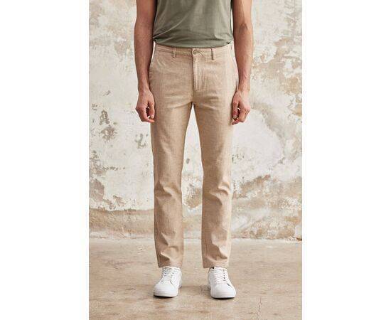 Linen Chino Trousers with Side Pockets