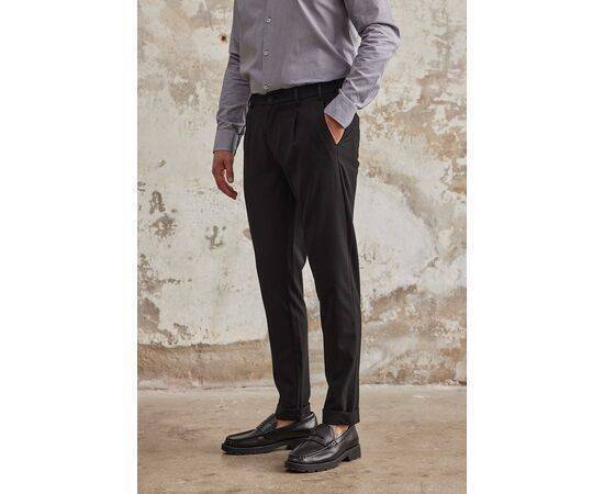 Double Pleated Side Trousers with Pockets