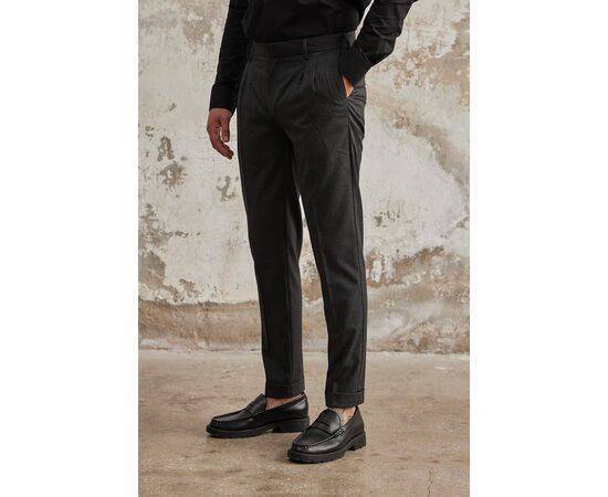 Double Pleated Side Trousers with Pockets