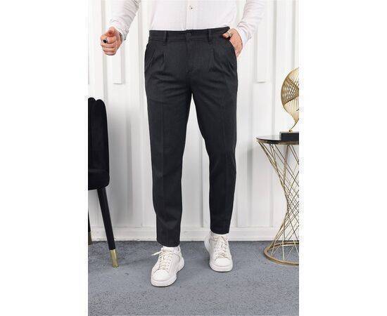 Pleated Seasonal Lycra Fabric Trousers