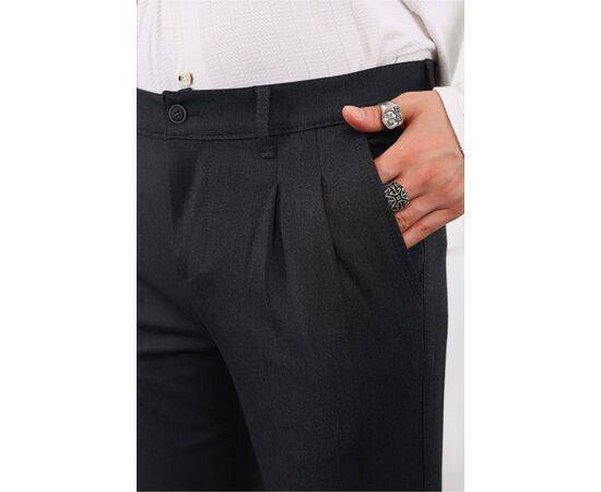 Pleated Seasonal Lycra Fabric Trousers