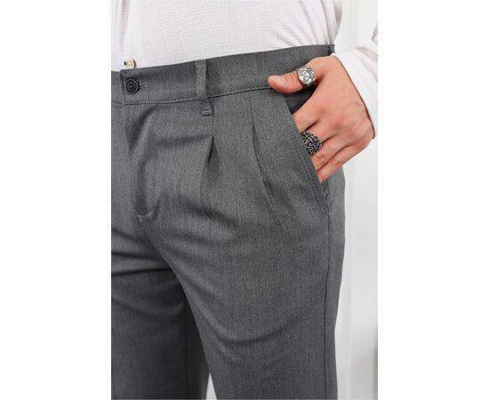 Pleated Seasonal Lycra Fabric Trousers