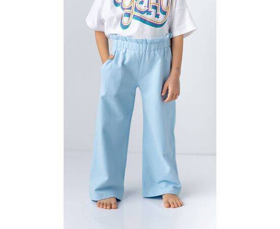 Straight Pants with Ruffle Belt for Girls