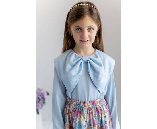 Woven Blouse with Collar Detail for Girls