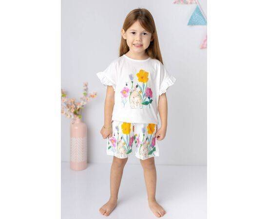 Flower Patterned Short & T-Shirt Set for Baby Girls