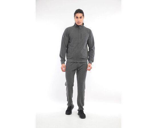 Men's Stand-Up Collar Tracksuit Set with Pockets (Waffle Design)