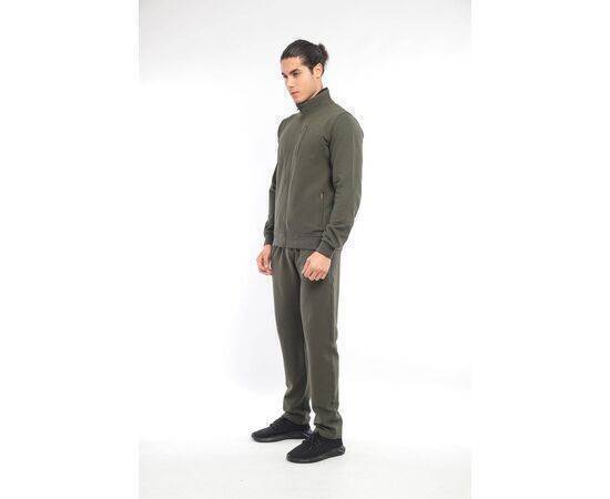 Men's Stand-Up Collar Tracksuit Set with Pockets (Waffle Design)