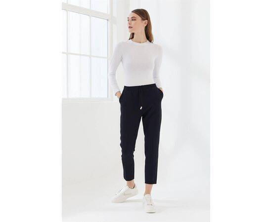 Elastic Waist Trousers with Pockets