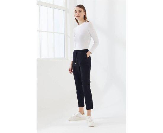 Elastic Waist Trousers with Pockets