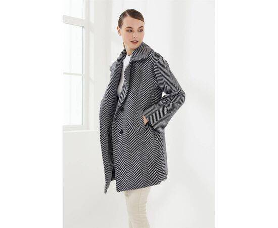 Four Button Fishbone Pattern Short Coat