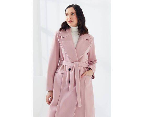 Double-breasted Long Coat with Pockets & Belt