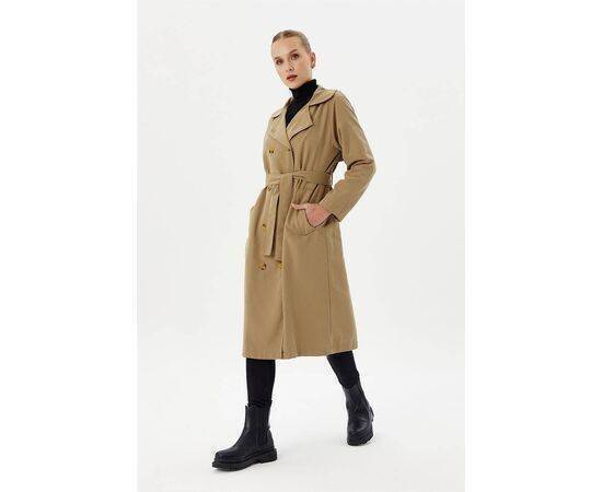 Double-breasted Baby Neck Trench Coat