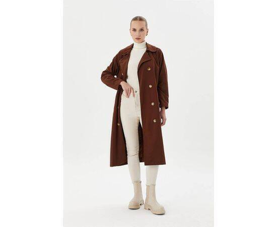 Double-breasted Baby Neck Trench Coat