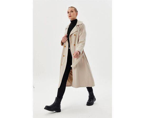 Double-breasted Baby Neck Trench Coat