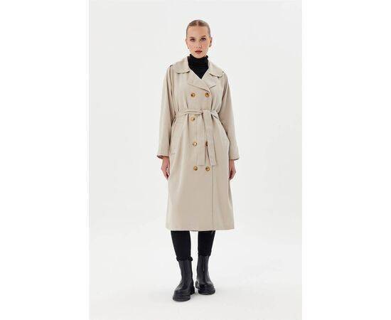 Double-breasted Baby Neck Trench Coat