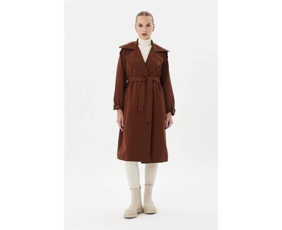 False Sleeve Double Breasted Trench Coat