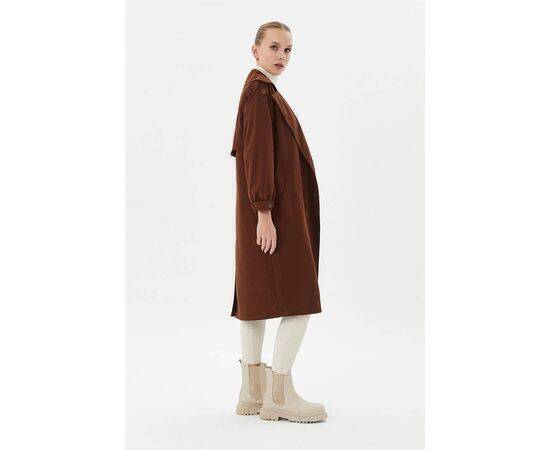 False Sleeve Double Breasted Trench Coat