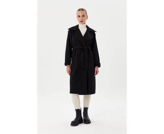 False Sleeve Double Breasted Trench Coat