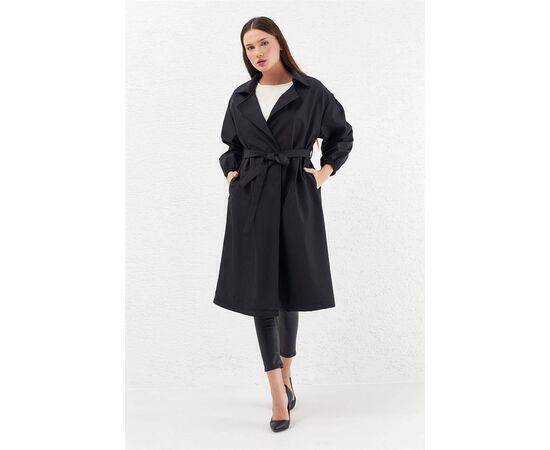 Balloon Sleeve Trench Coat with Pocket